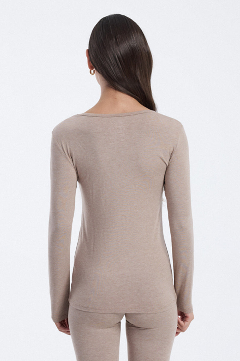 Women long sleeve fitted innerwear top