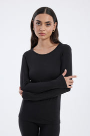 Women long sleeve fitted innerwear top