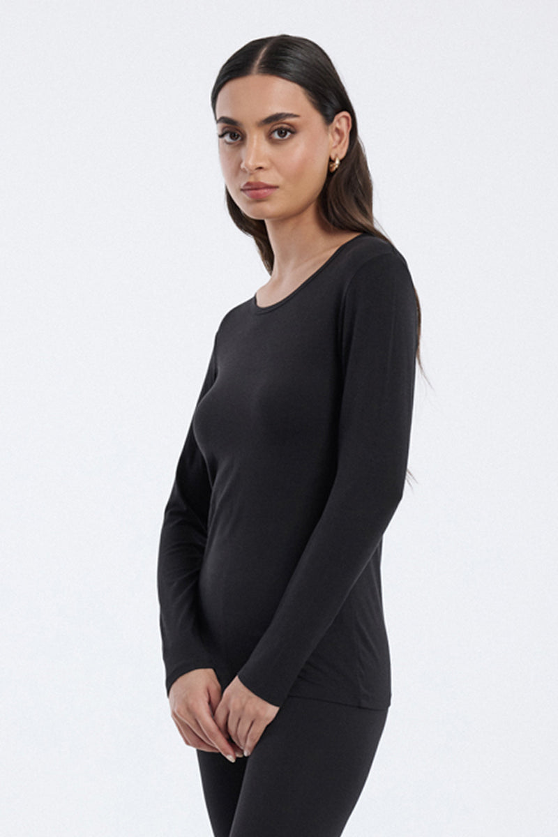 Women long sleeve fitted innerwear top