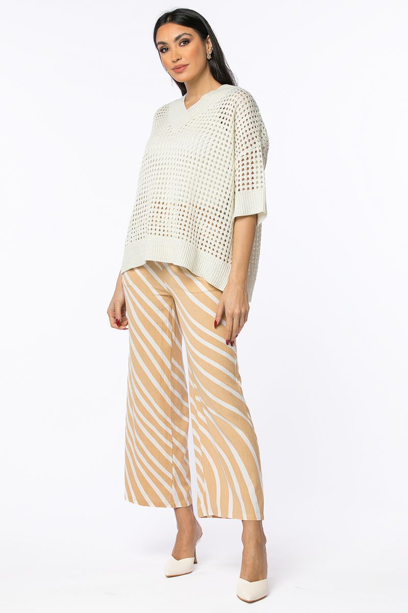 striped flowy pants