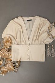 بلوزة فضفاضة سادة