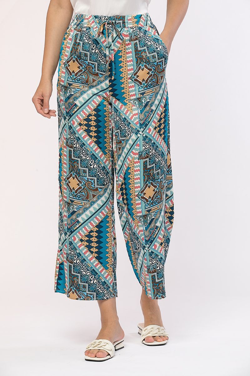 printed flowy pants