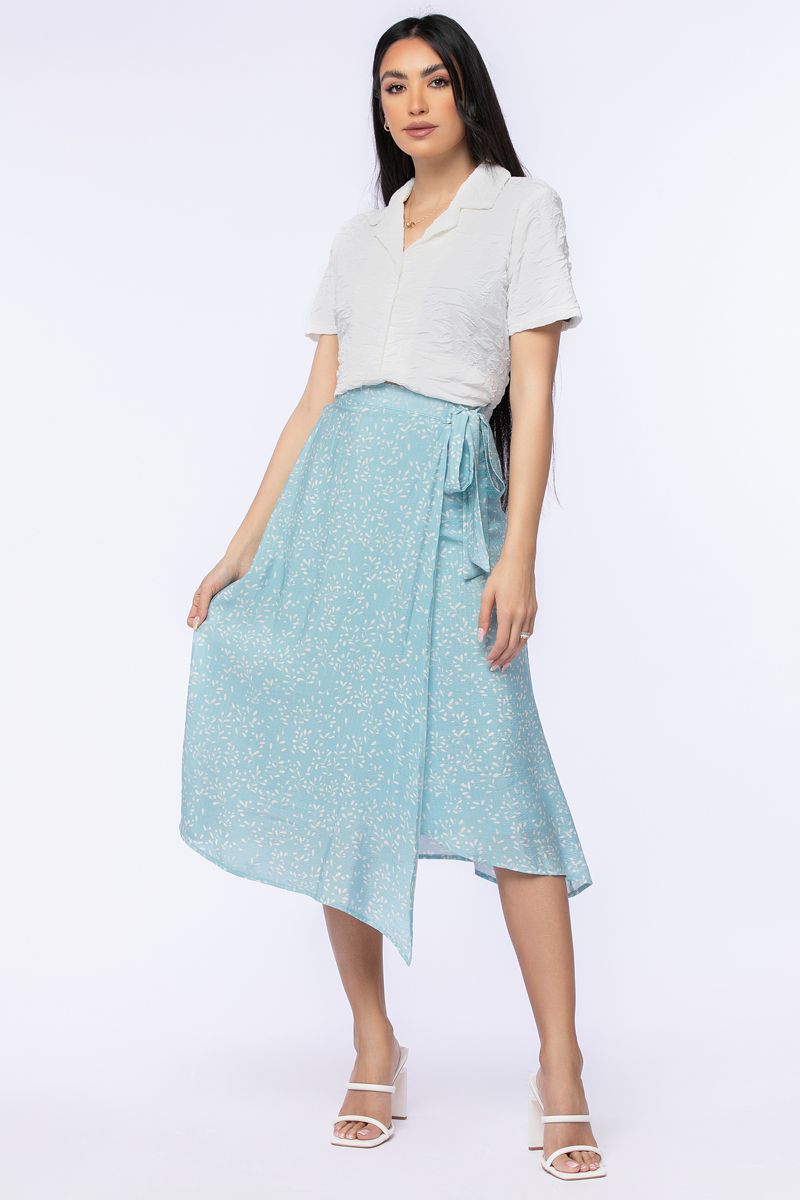 printed wrap Skirt