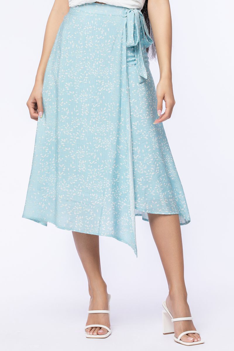 printed wrap Skirt