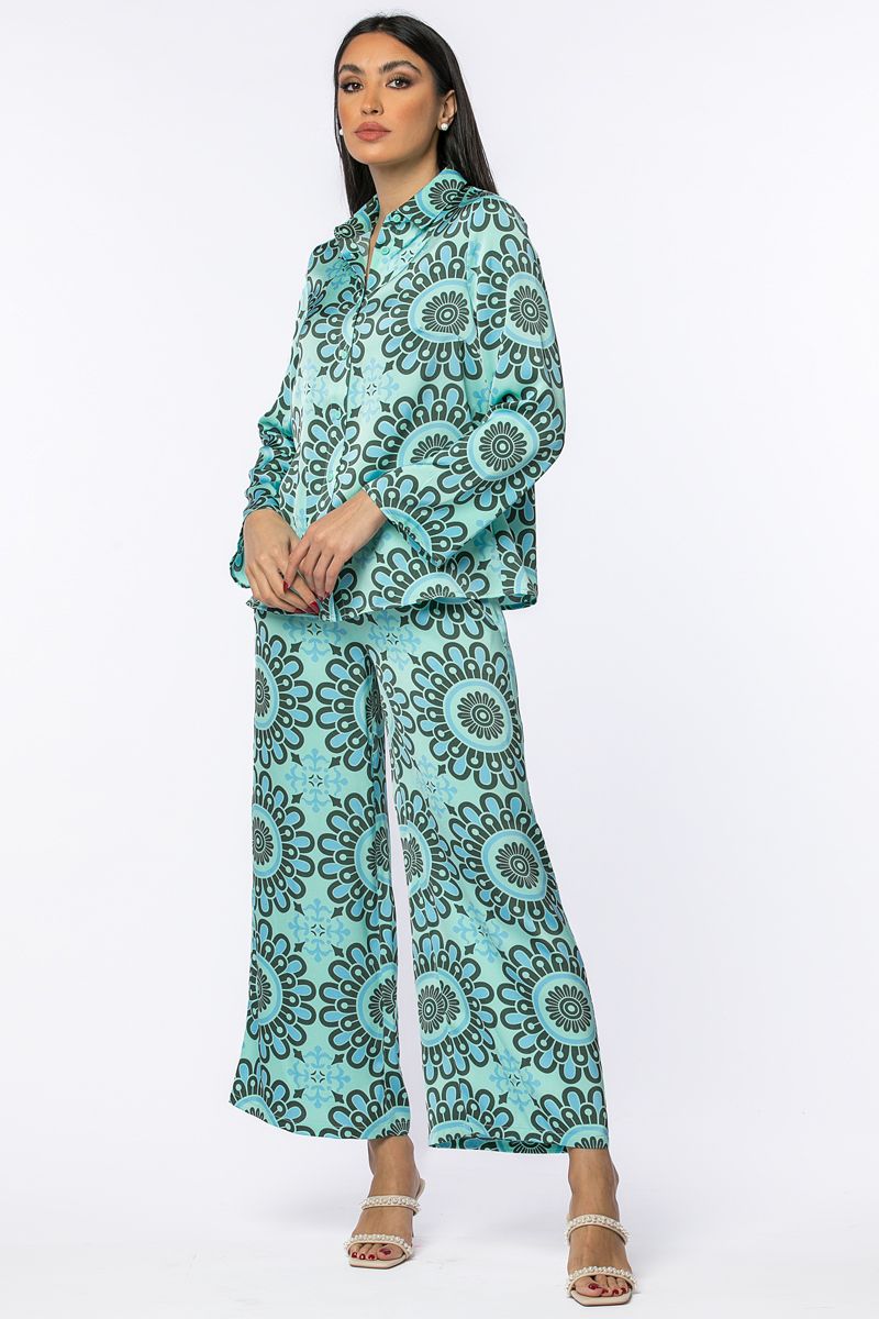 printed flowy pants