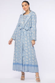 outwear printed abaya