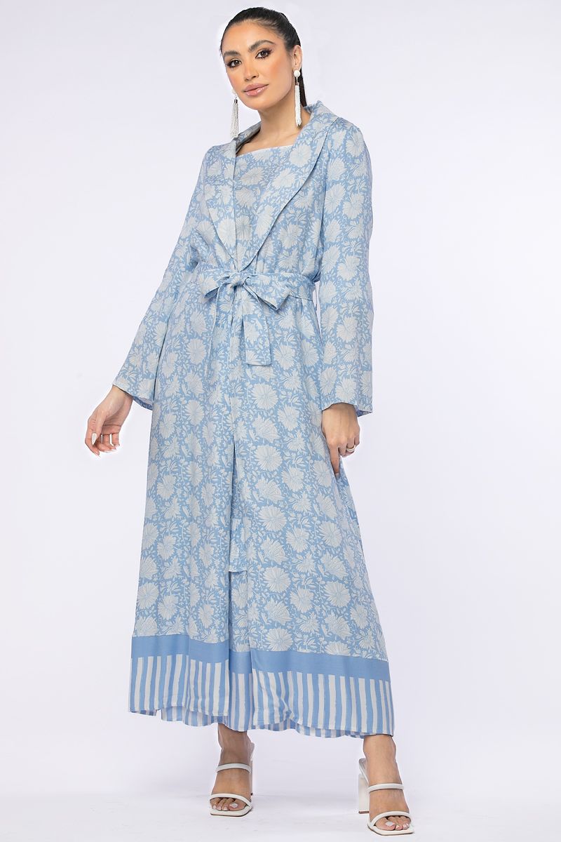 outwear printed abaya