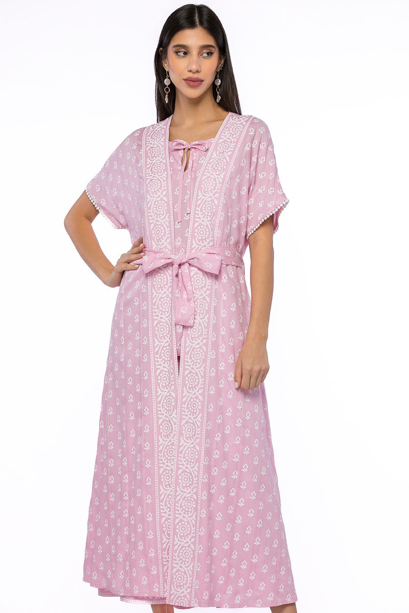 outwear printed abaya