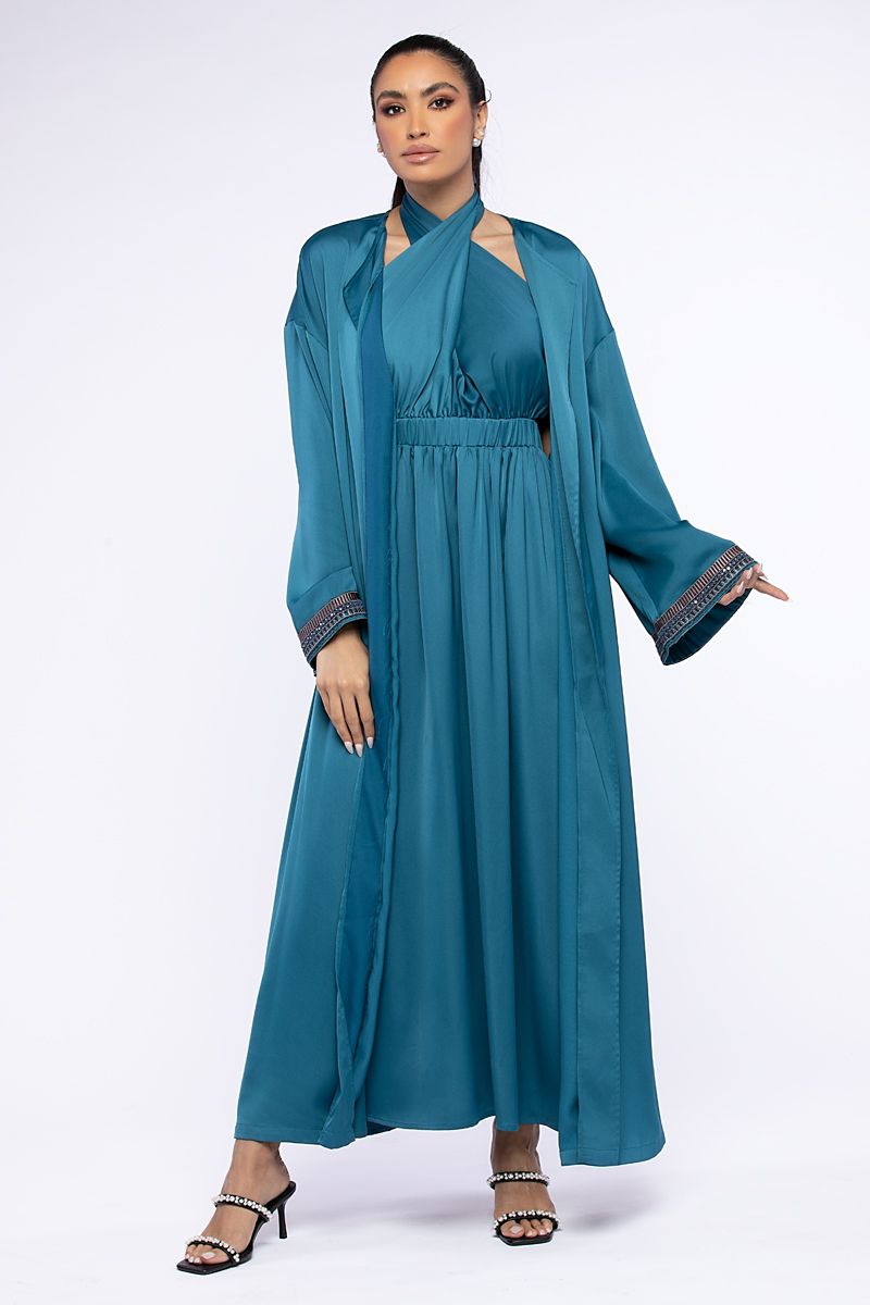 outwear abaya with embroidery
