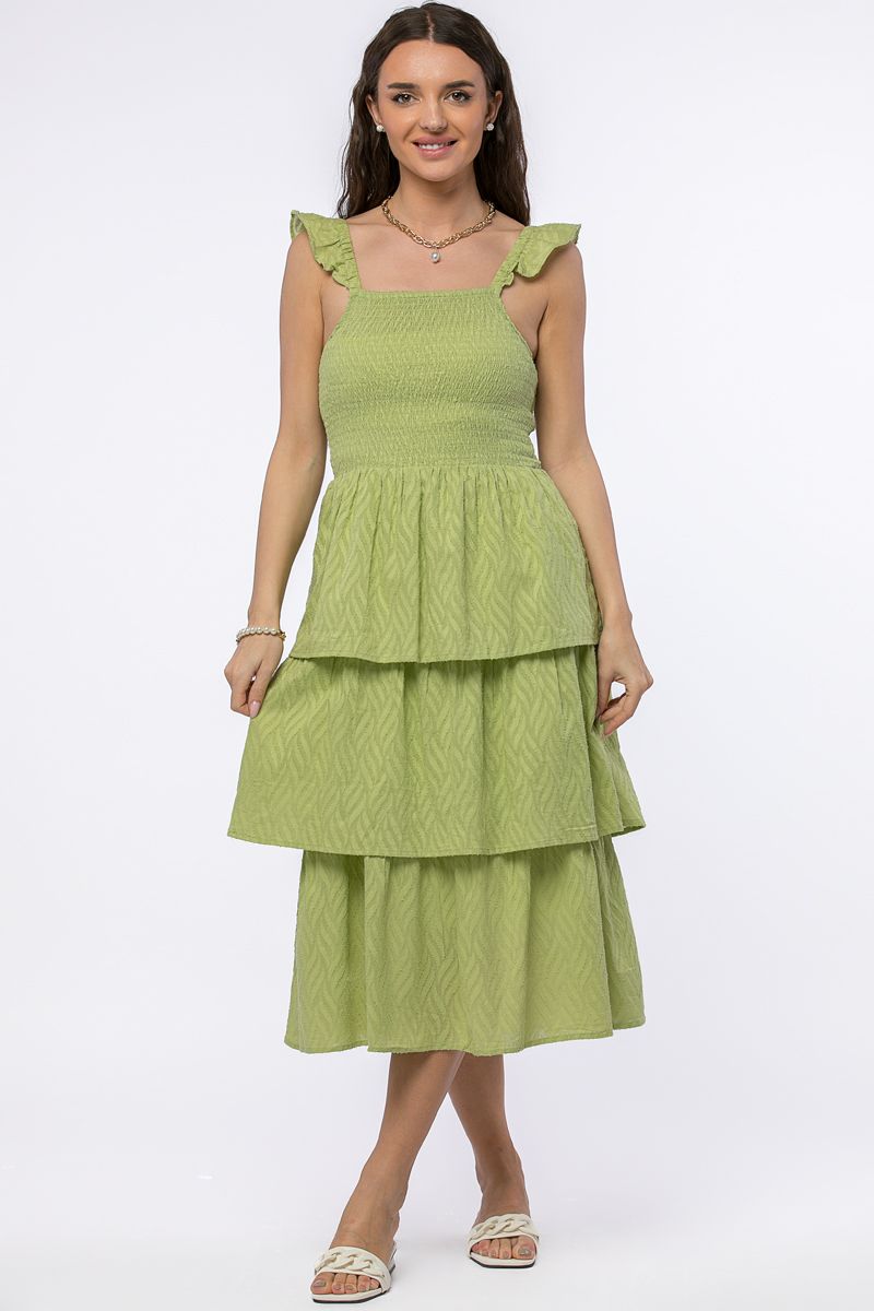 layered ruffled dress