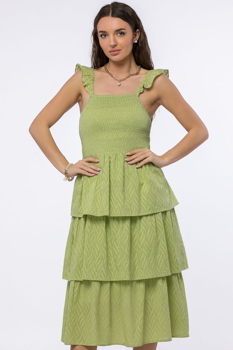 فستان مكشكش طبقات