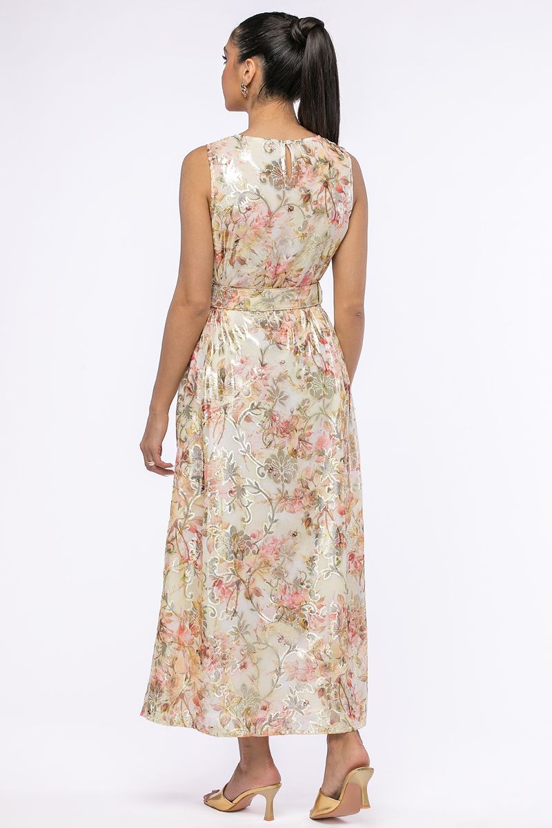 فستان ماكسي مطبع