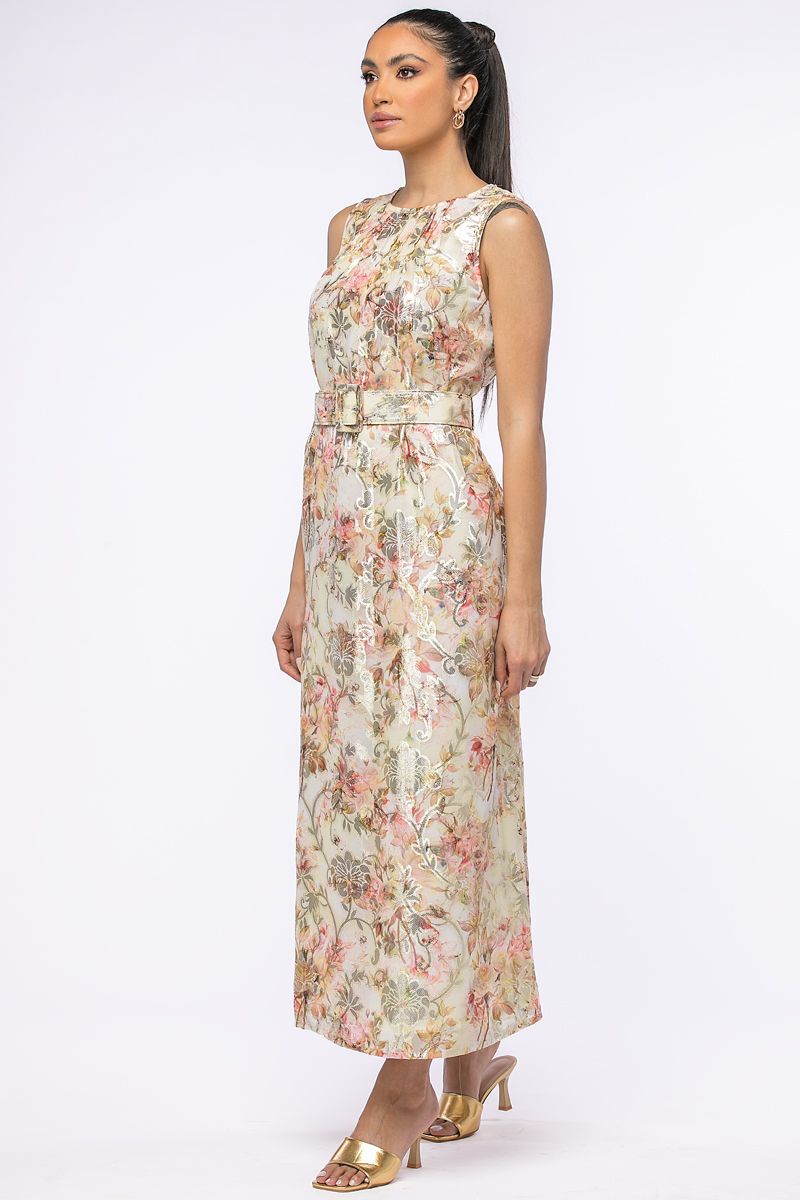 فستان ماكسي مطبع