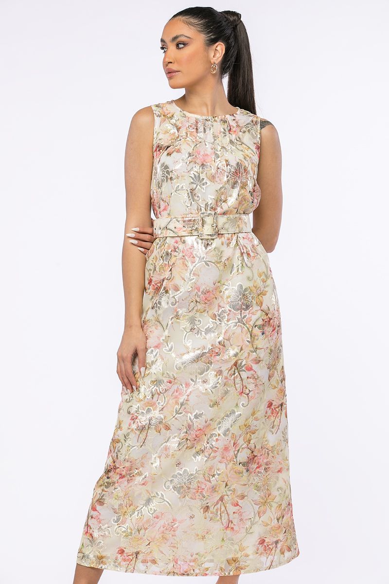 فستان ماكسي مطبع