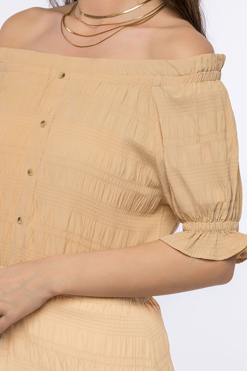 فستان ماكسي بخامة منقوشة