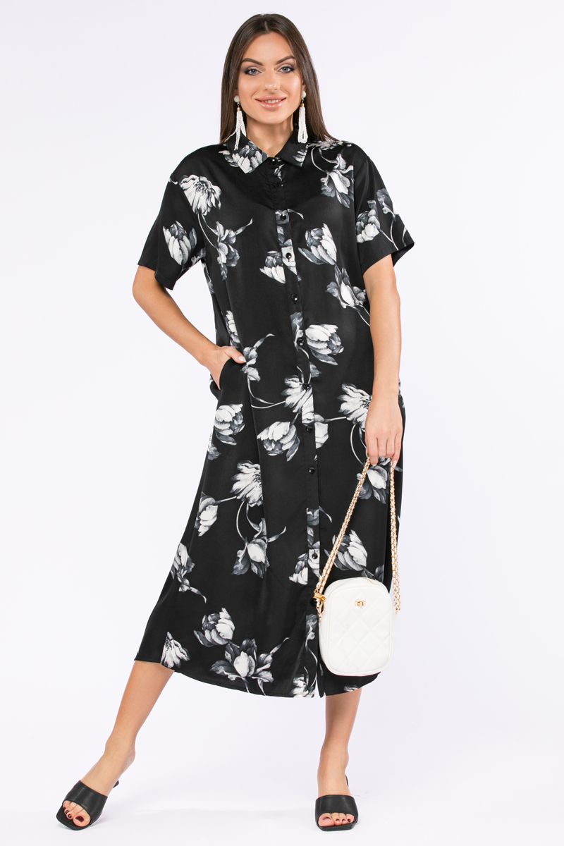 printed shirt dress