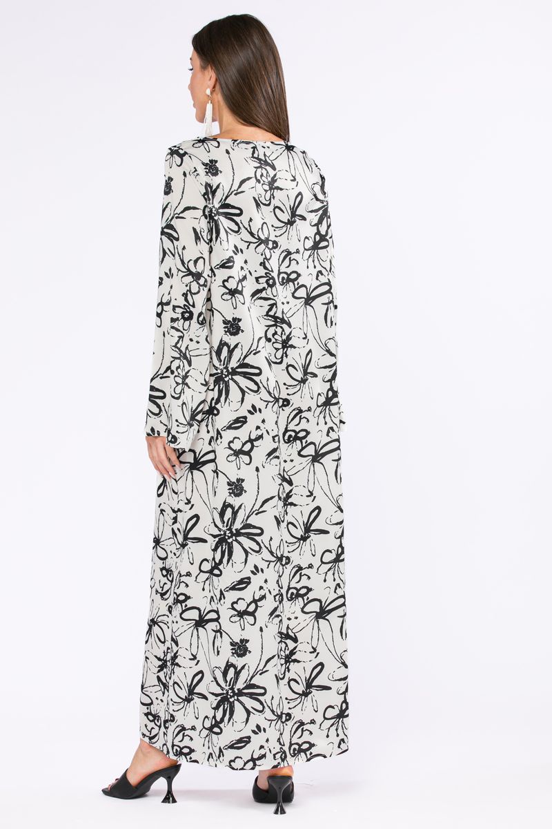 printed maxi dress