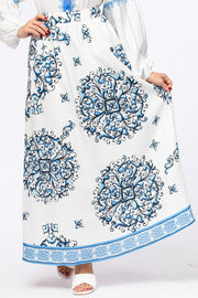 تنورة ماكسي مطبعة