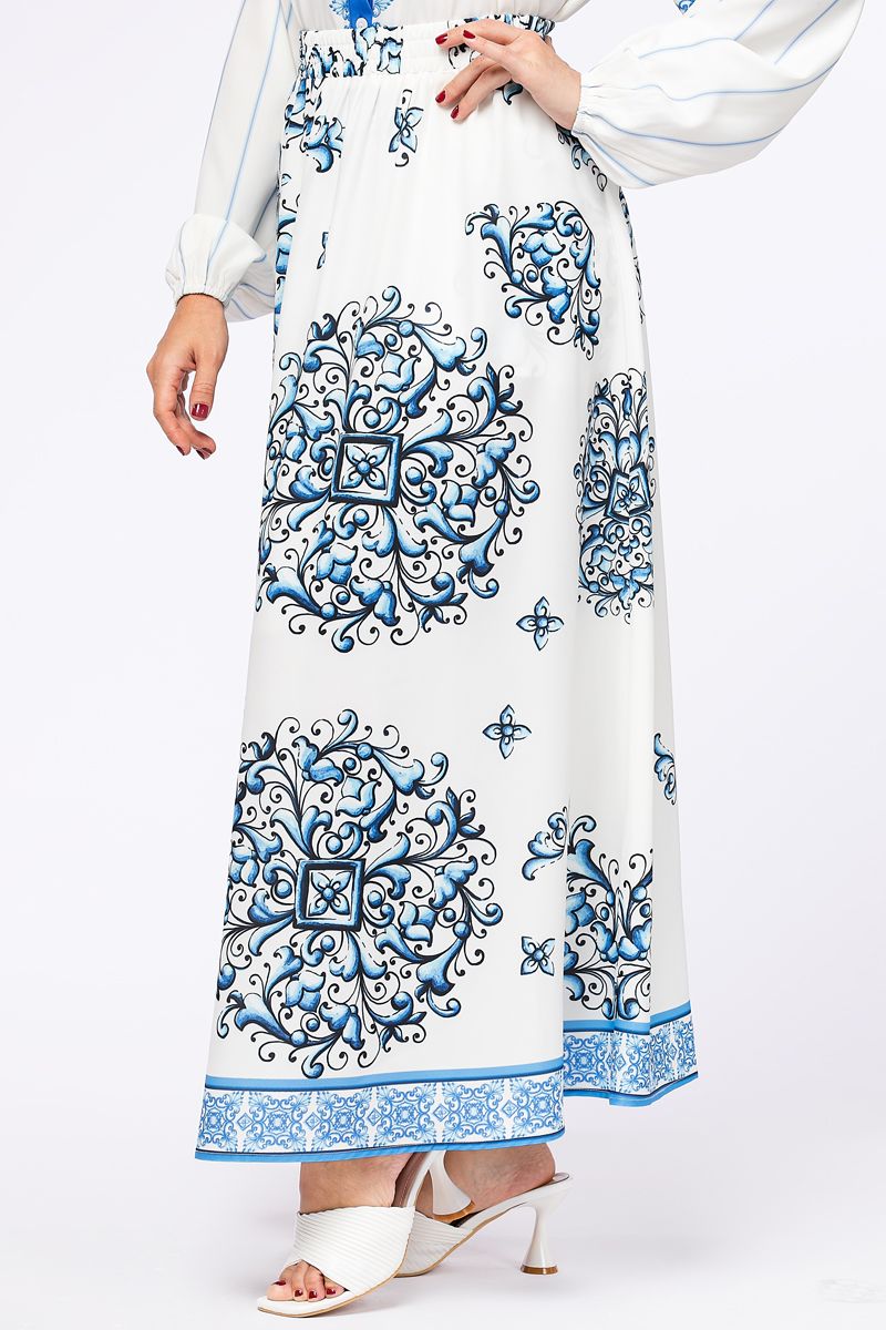 تنورة ماكسي مطبعة