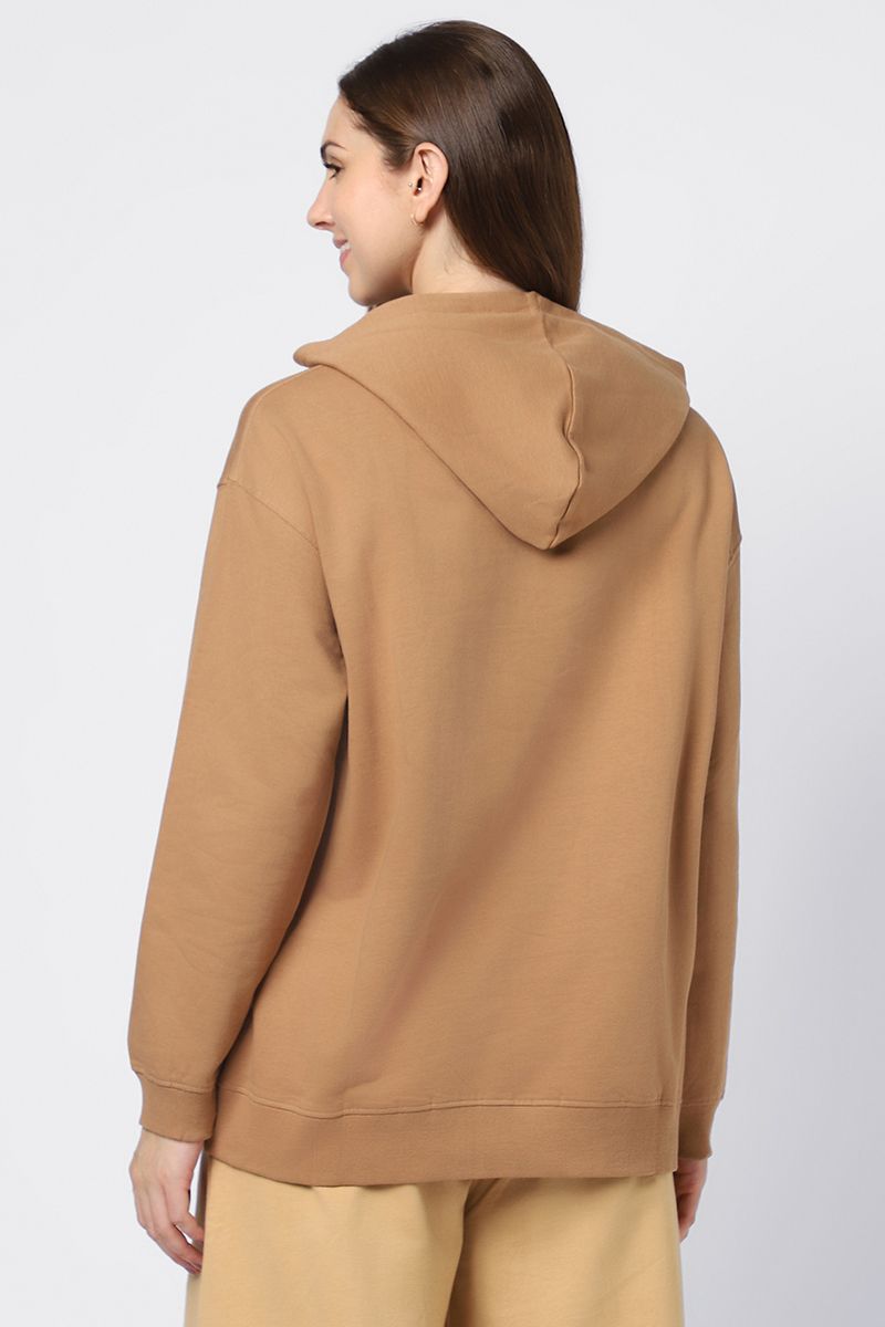 hoodie with trimmed and sequin print