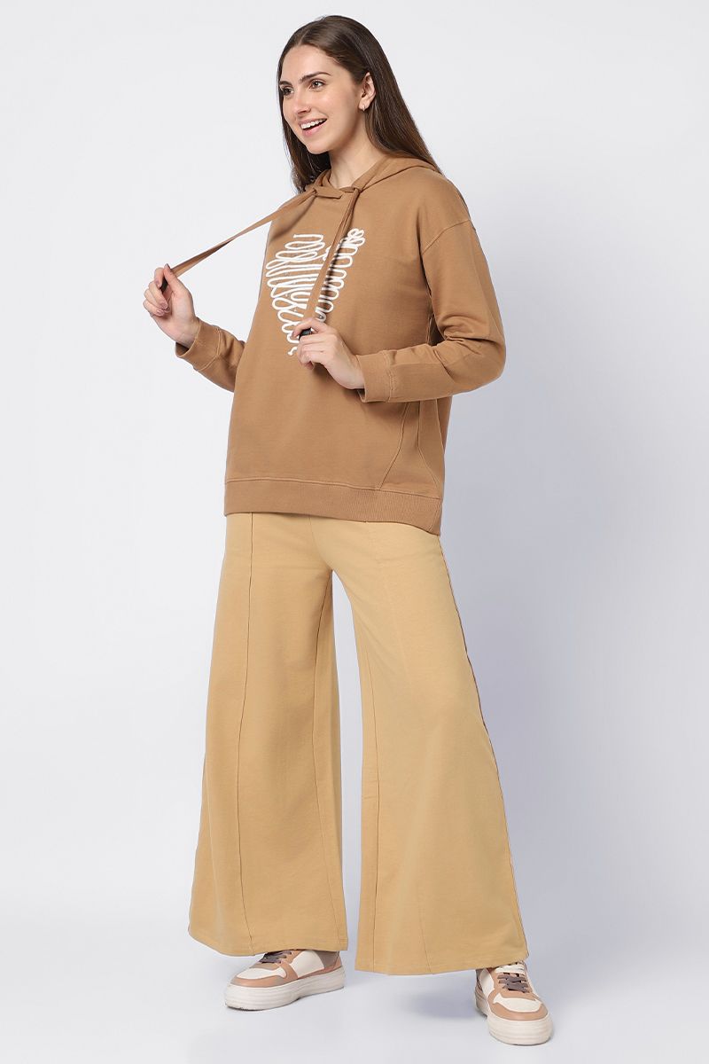 hoodie with trimmed and sequin print