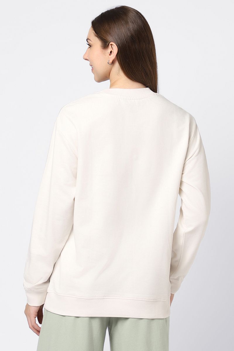 sweatshirt with floral prints and sequin