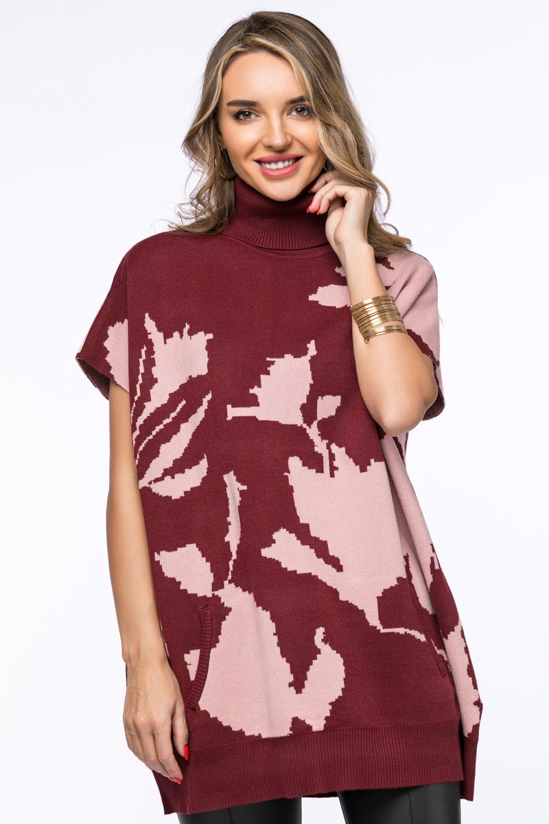 printed knitted sweater