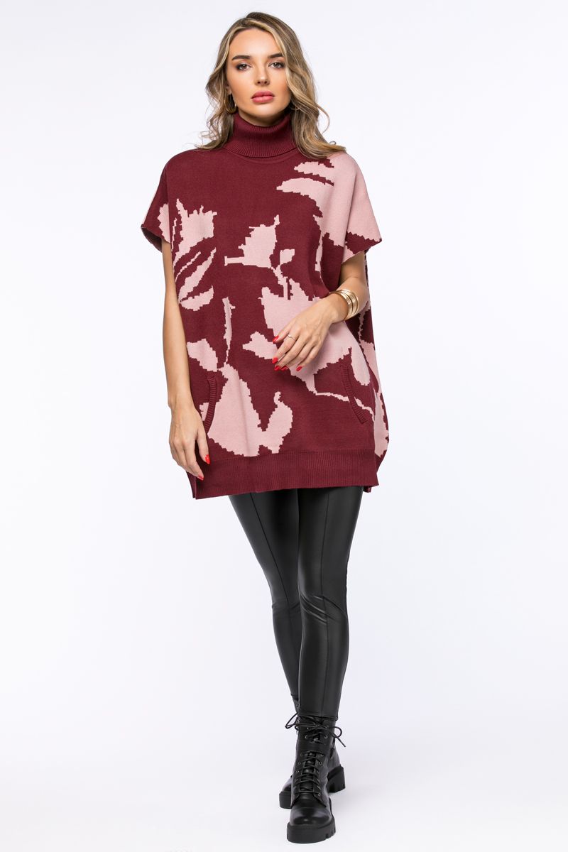 printed knitted sweater