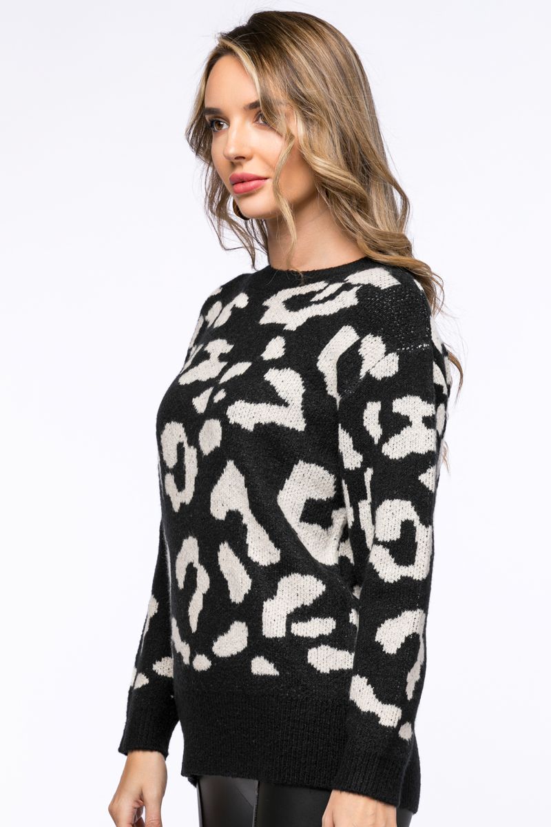 printed knitted sweater