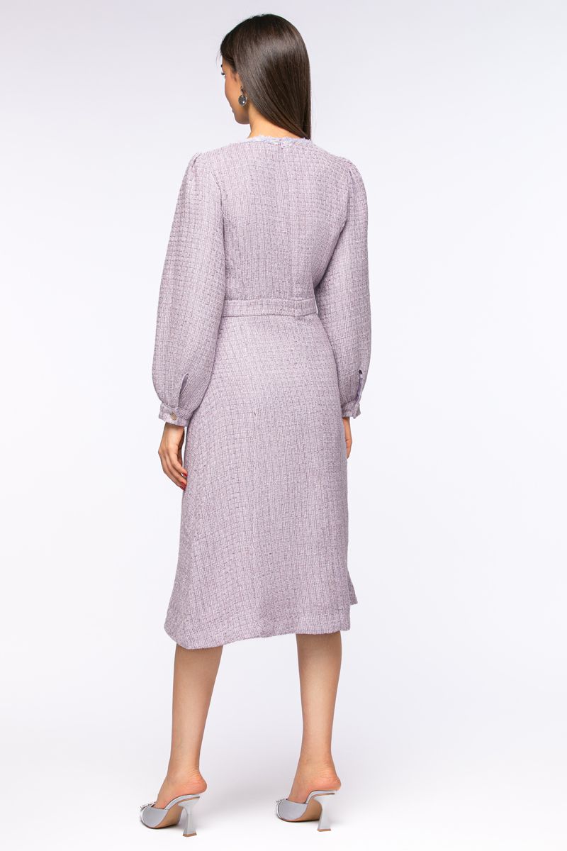 tuede dress with puffed sleeves