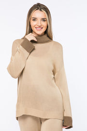 high neck knitted pyjama top