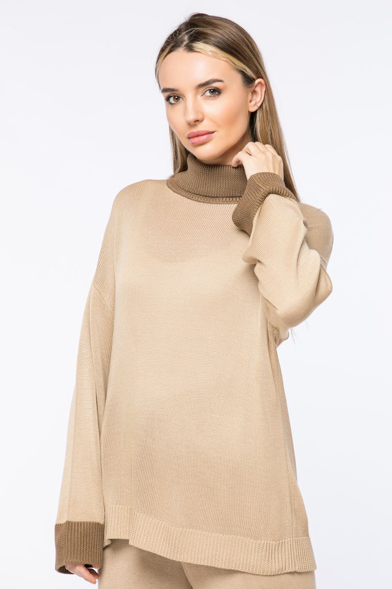 high neck knitted pyjama top
