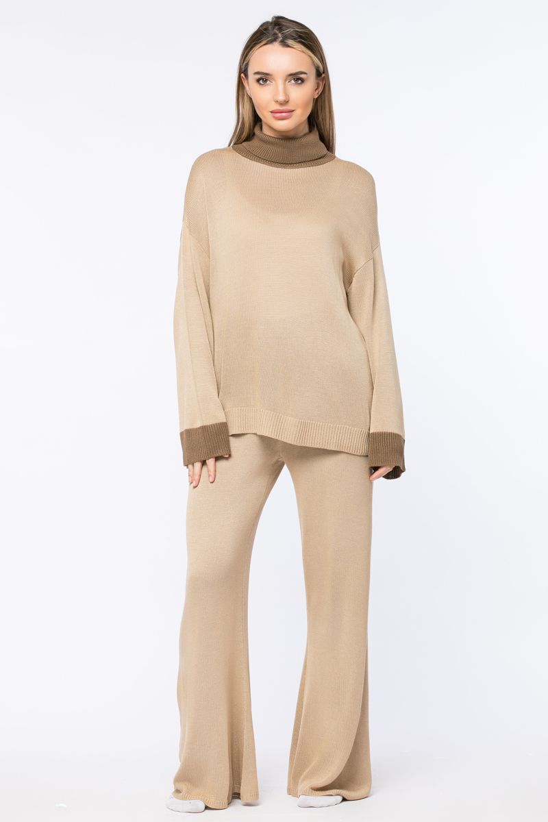 high neck knitted pyjama top