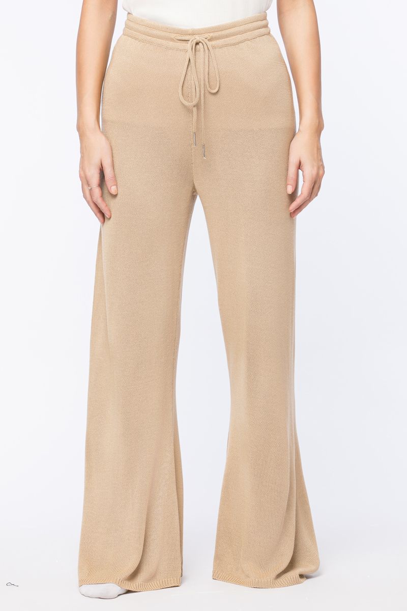 knitted flowy pyjama pants