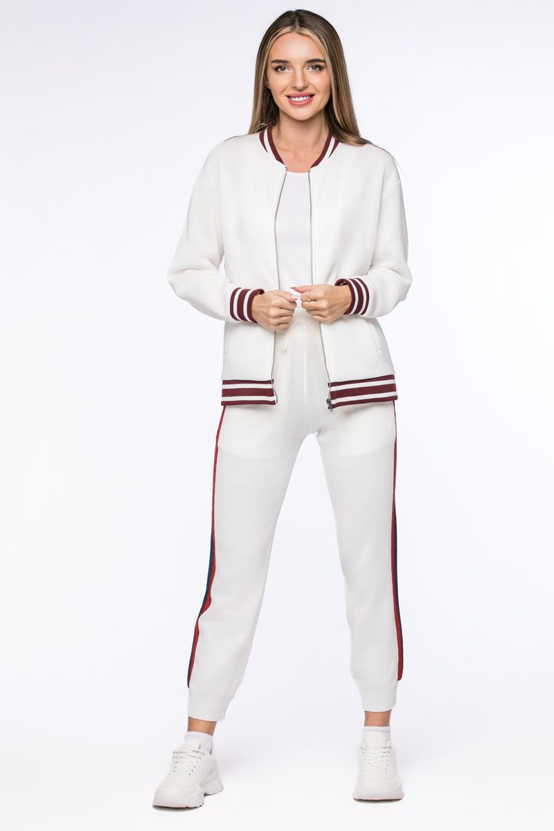 knitted pants with linings