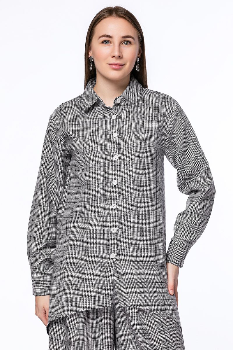 قميص بطبعة مربعات