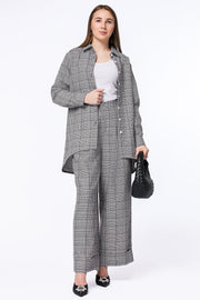 checkered flowy pants