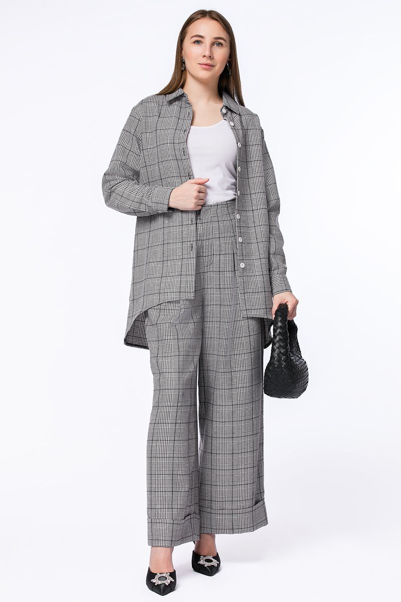 checkered flowy pants