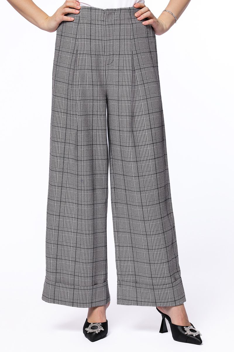 checkered flowy pants