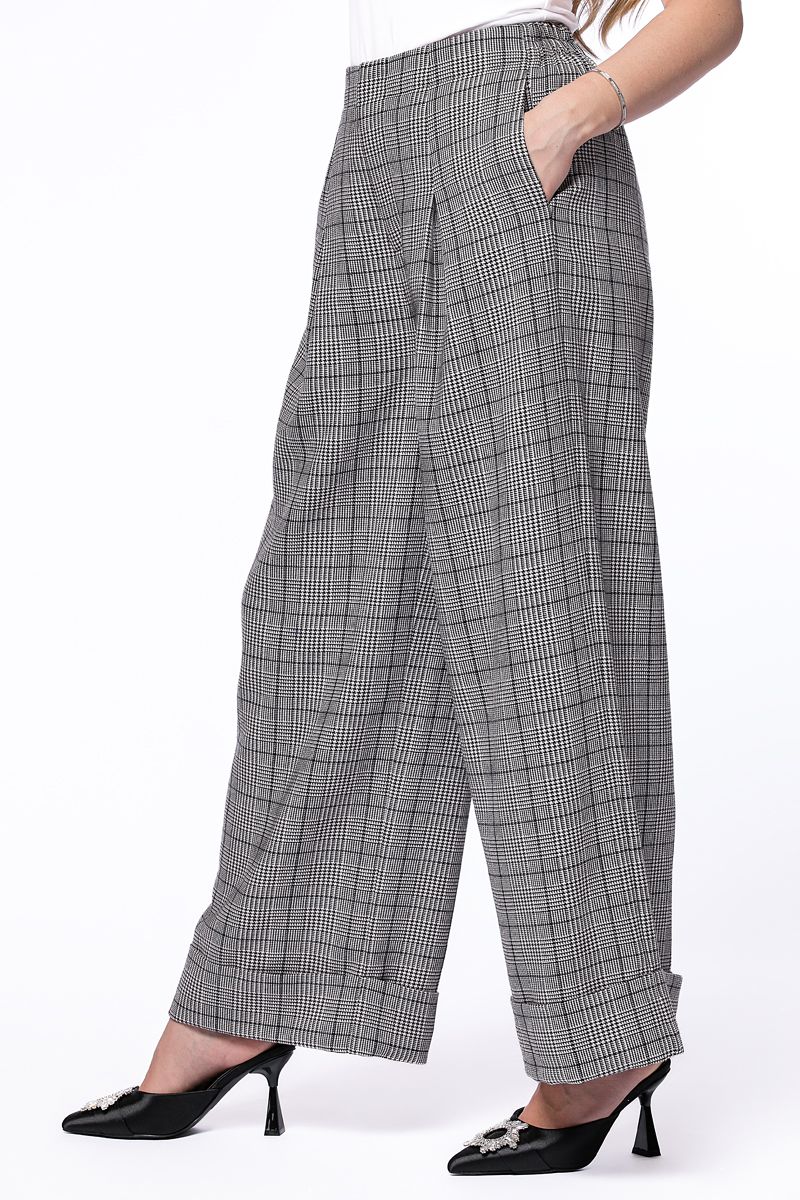 checkered flowy pants