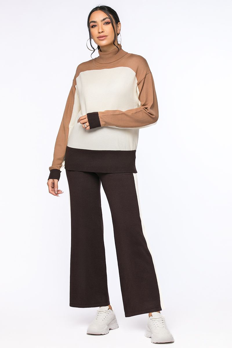 knitted pants with linings