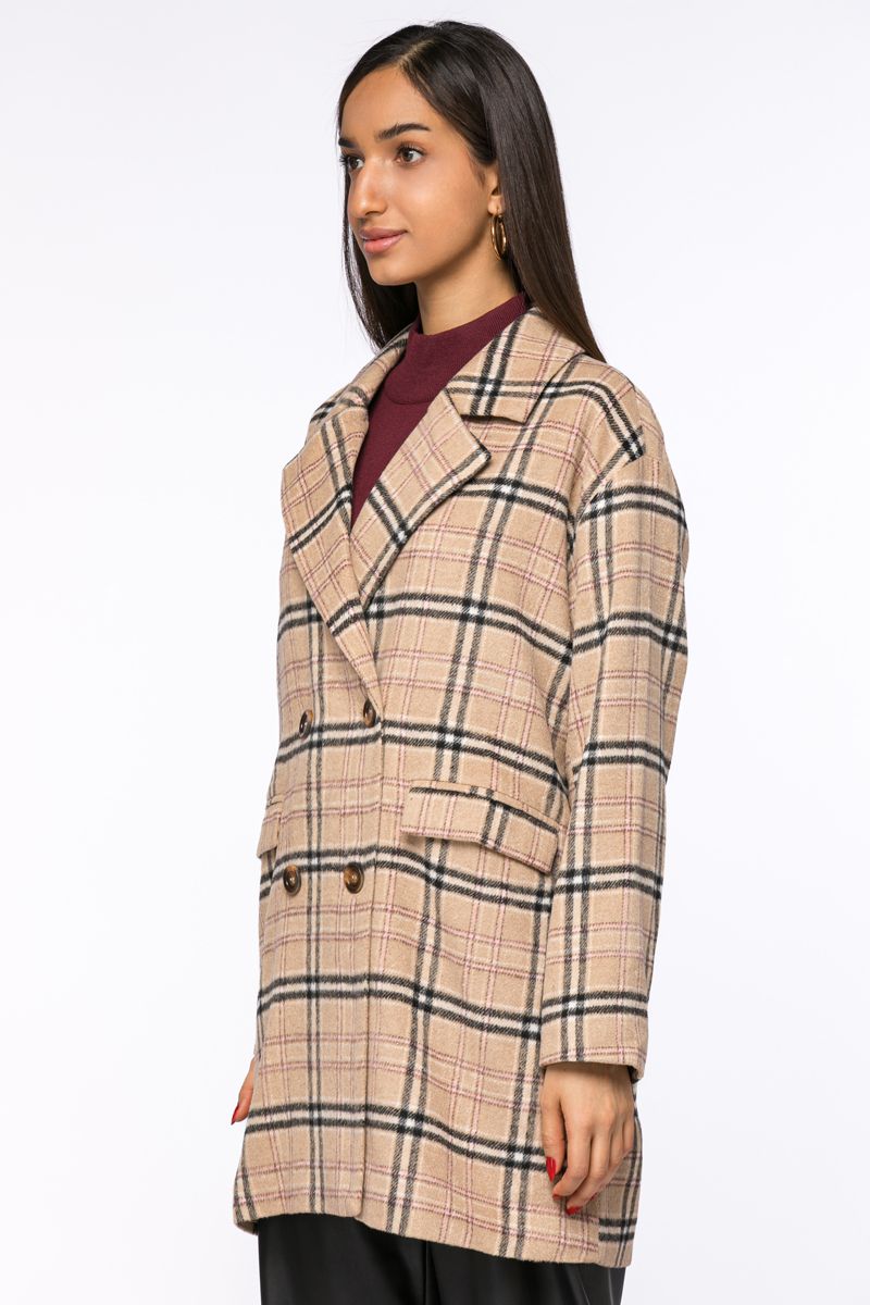 checkered winter coat