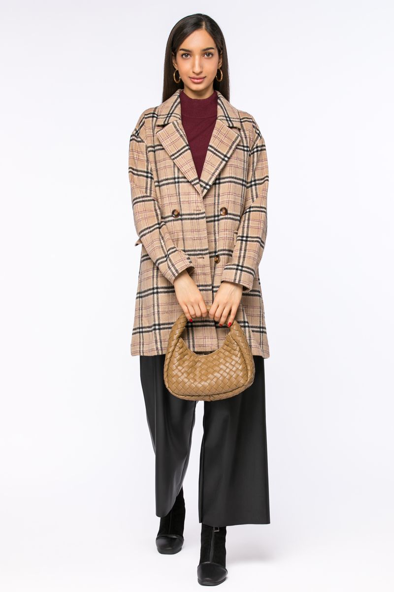 checkered winter coat