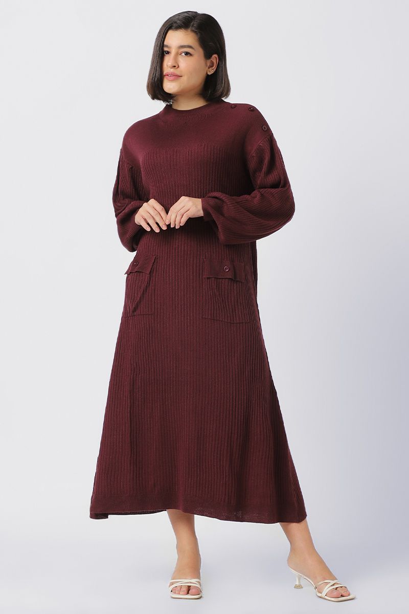 ribbed knitted dress