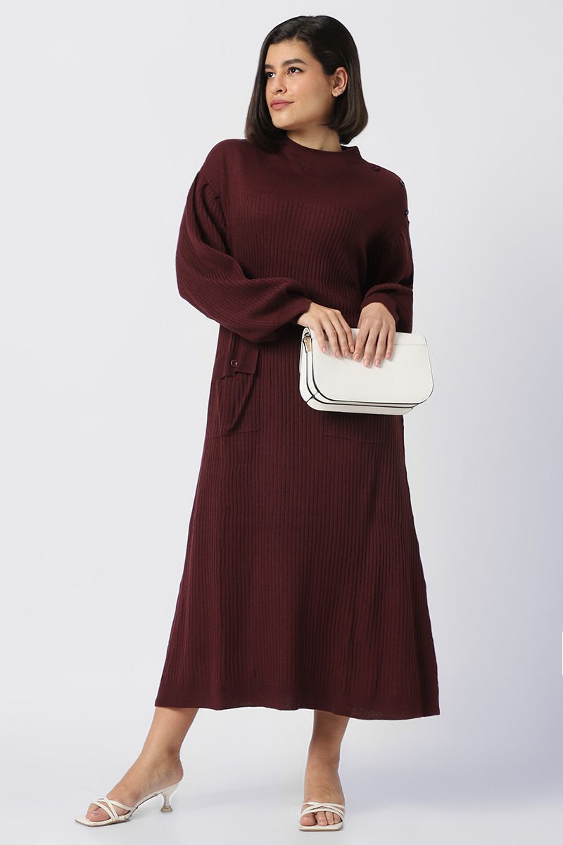 ribbed knitted dress