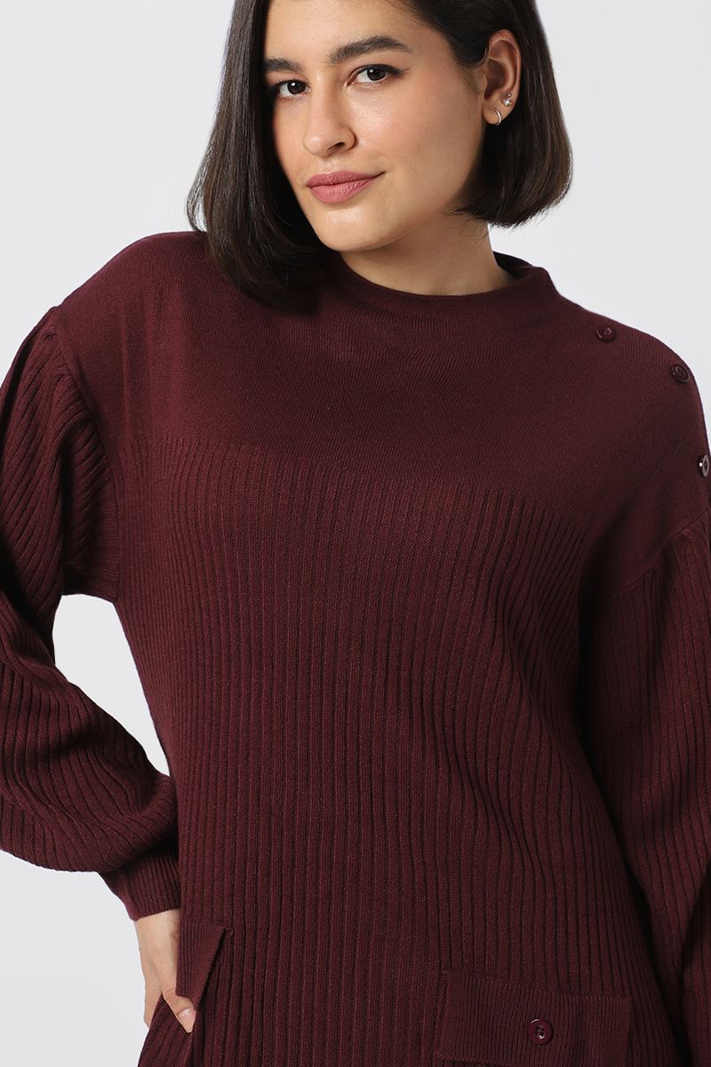 ribbed knitted dress