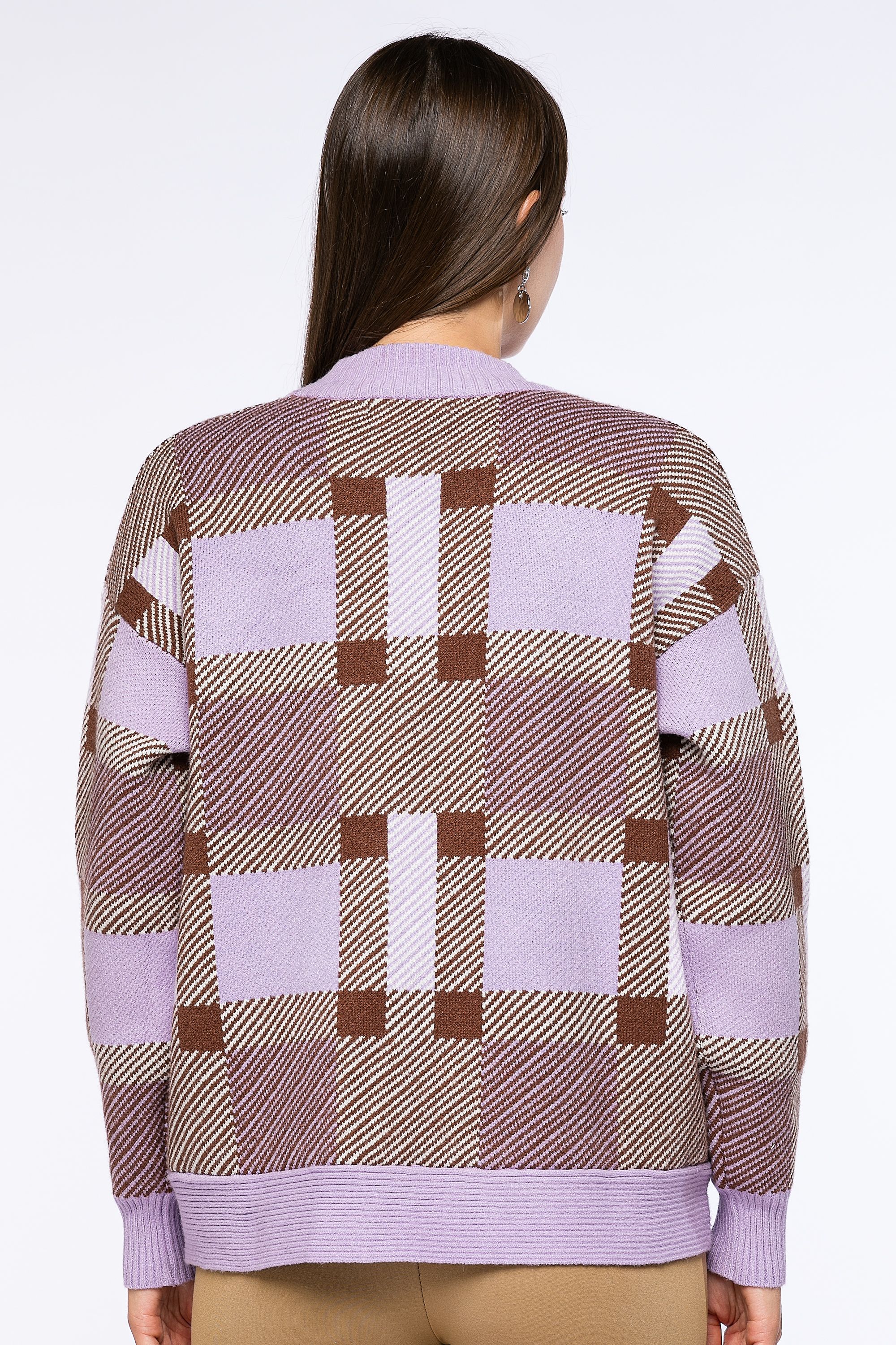 checkered knitted sweater
