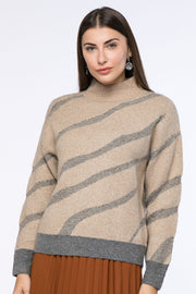 knitted sweater with linings