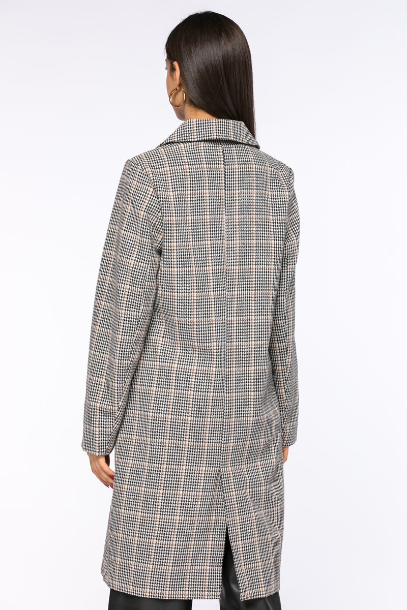 longline checkered winter coat
