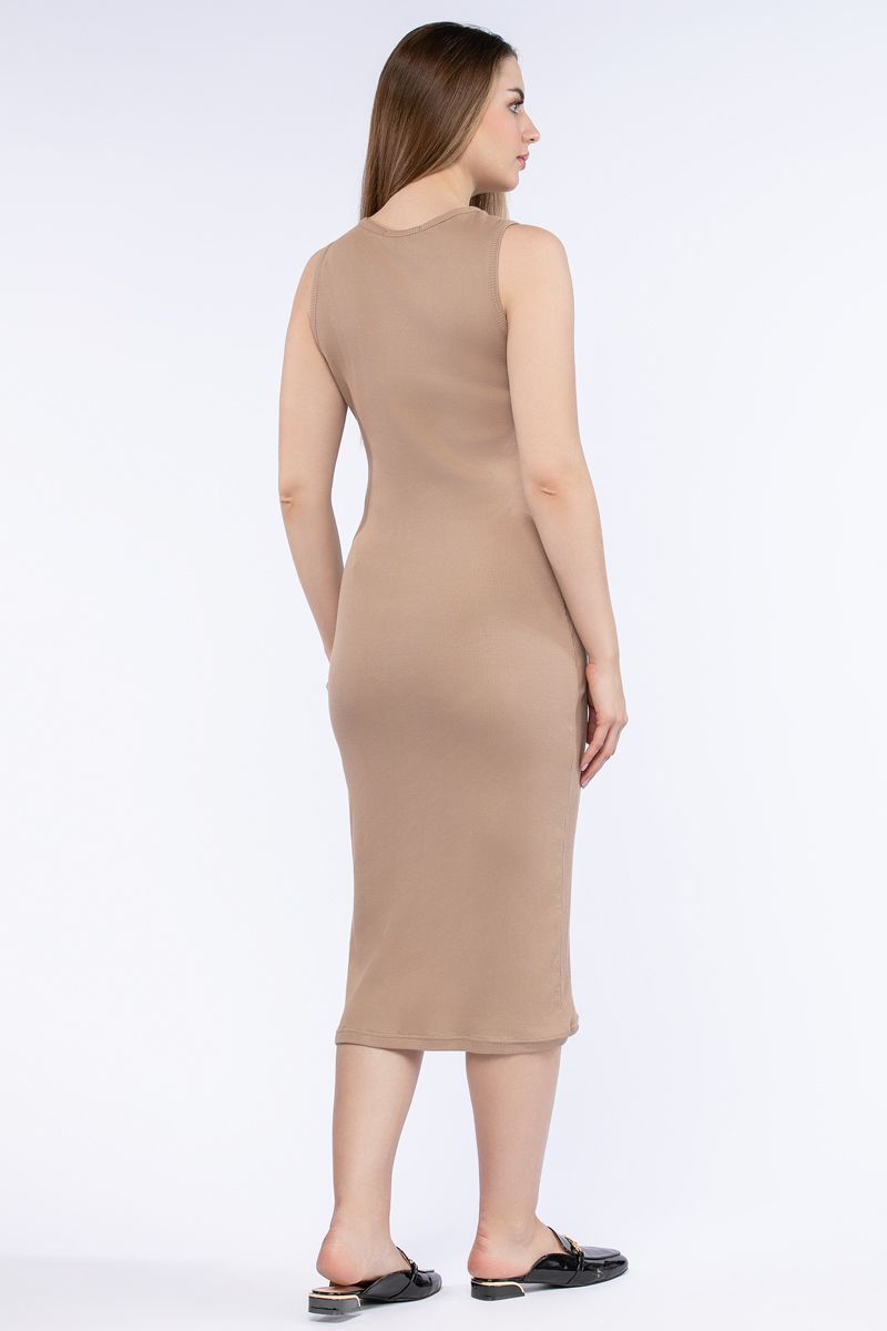 فستان نسائي بخامة منقوشة